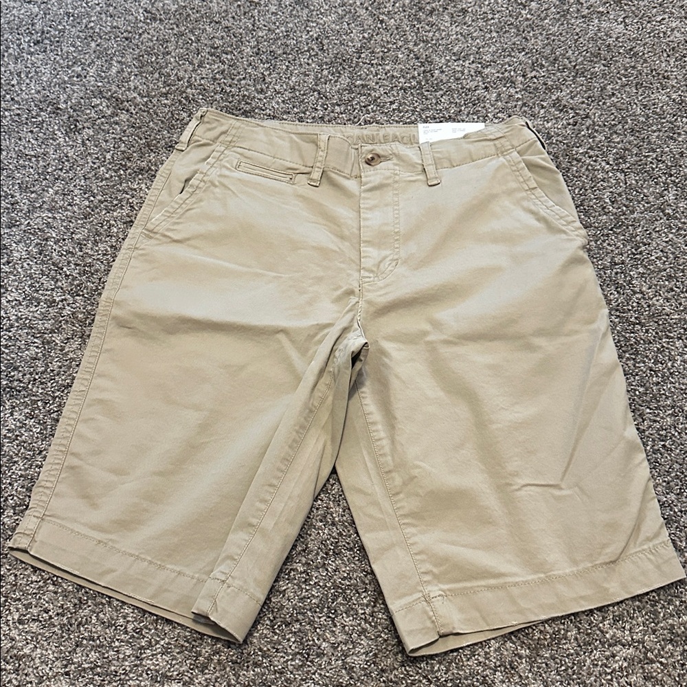 NWT American Eagle Lived In Flex Khaki Shorts Size 30 Waist 12” Inseam